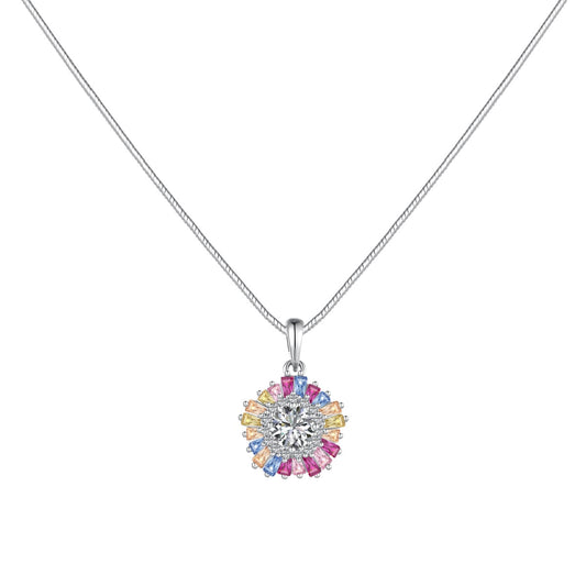 [Luxe Jewelry]Charming Flower Colorful Necklace
