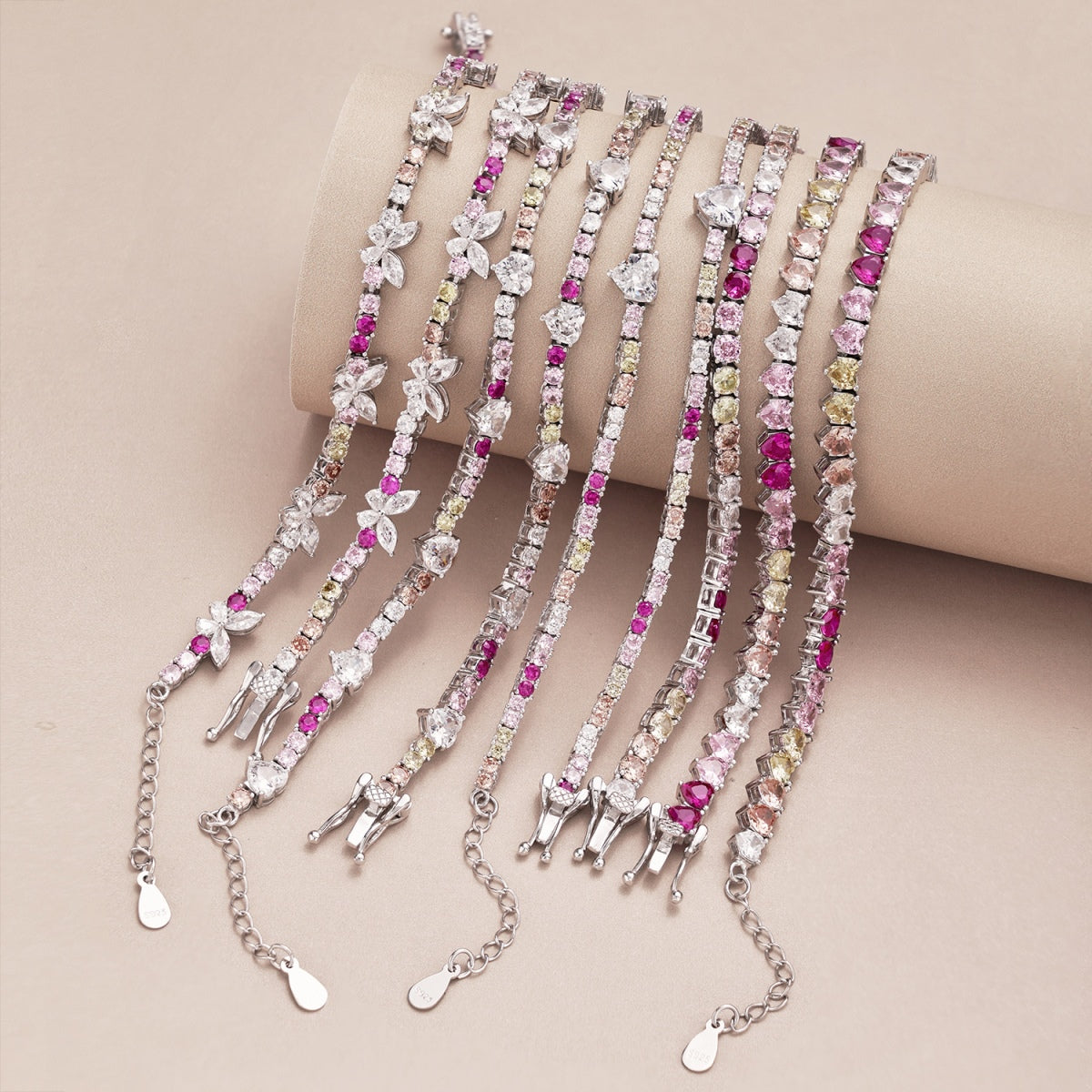 [Luxe Jewelry]Romantic Heart Shape Round Cut Lover Bracelet