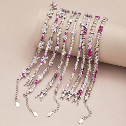 [Luxe Jewelry]Romantic Heart Shape Round Cut Lover Bracelet