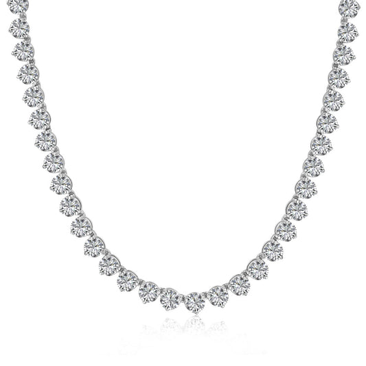 [Luxe Jewelry]Ornate Heart Cut Tennis Necklace