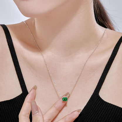 [Luxe Jewelry]Luxurious Square Shape Colorful Necalack