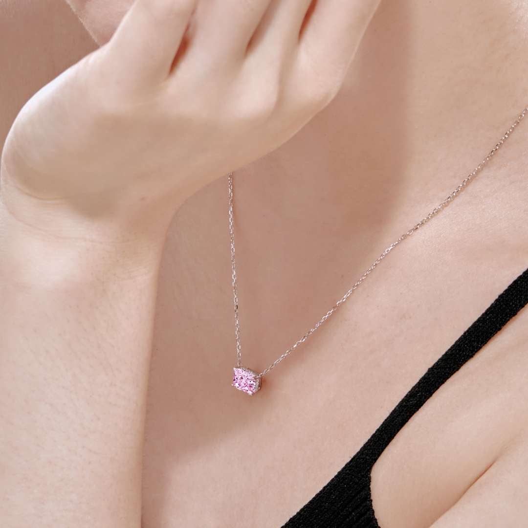 [Luxe Jewelry]Luxurious Square Shape Colorful Necalack