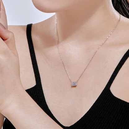 [Luxe Jewelry]Luxurious Square Shape Colorful Necalack