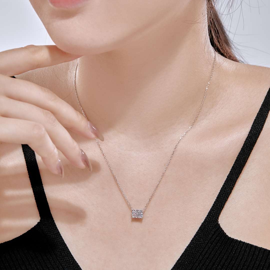 [Luxe Jewelry]Luxurious Square Shape Colorful Necalack