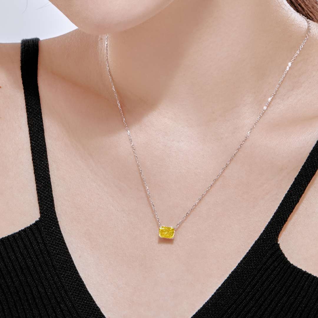 [Luxe Jewelry]Luxurious Square Shape Colorful Necalack