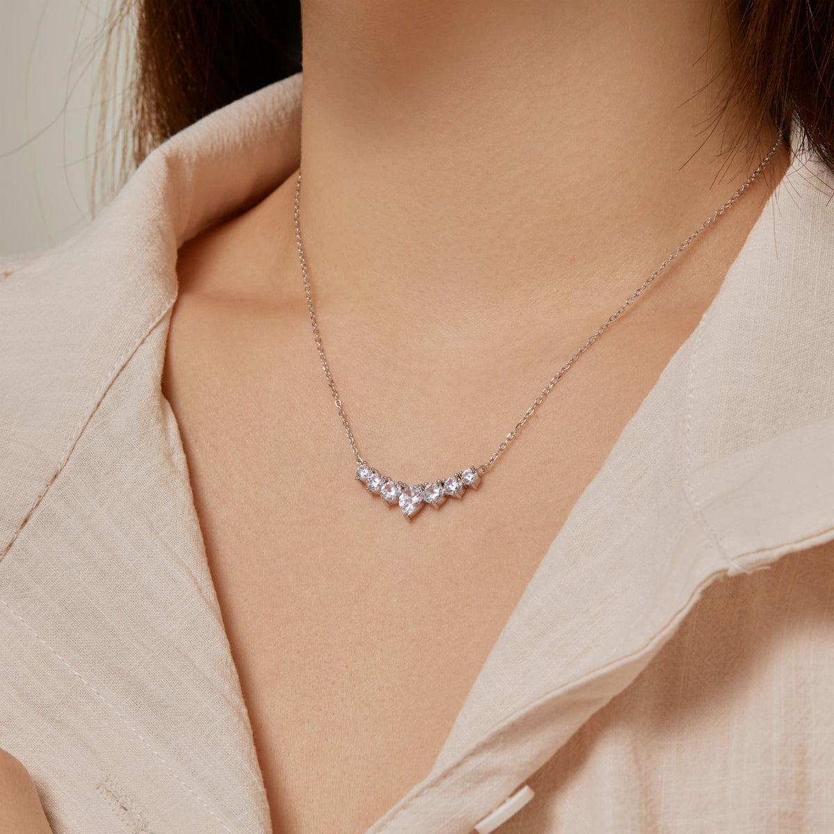 [Luxe Jewelry]Dainty Colorful Heart Necklace
