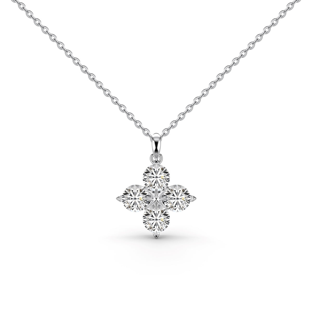 [Luxe Jewelry]Four-Leaf Clover And Eight-Pointed Star Necklace