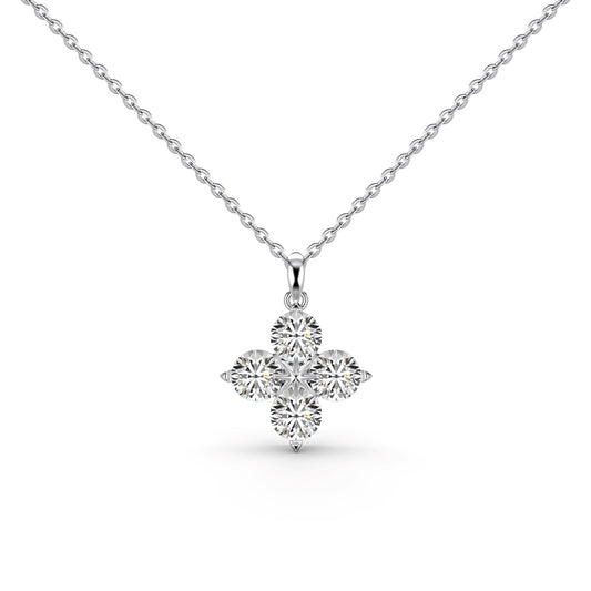 [Luxe Jewelry]Four-Leaf Clover And Eight-Pointed Star Necklace