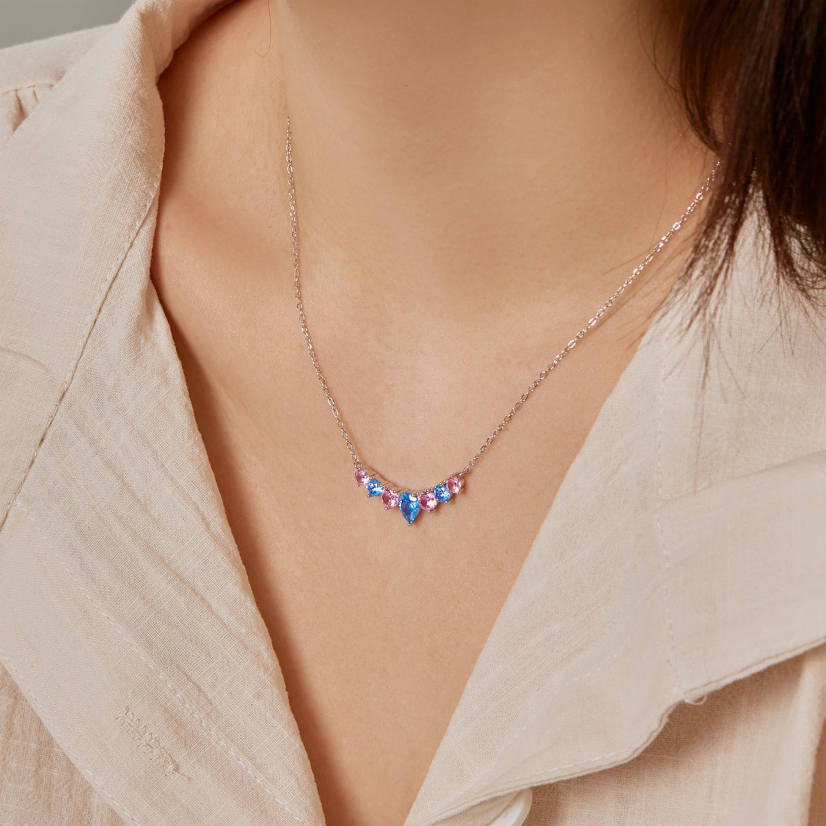 [Luxe Jewelry]Dainty Colorful Heart Necklace