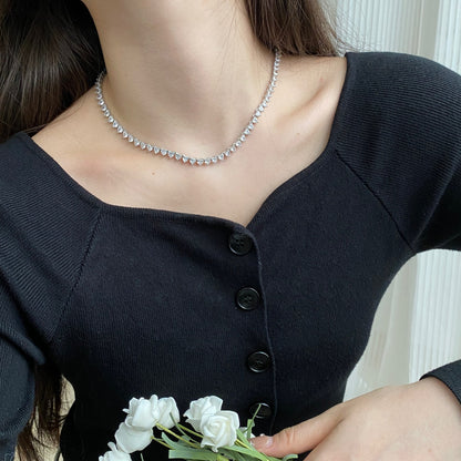 [Luxe Jewelry]Ornate Heart Cut Tennis Necklace