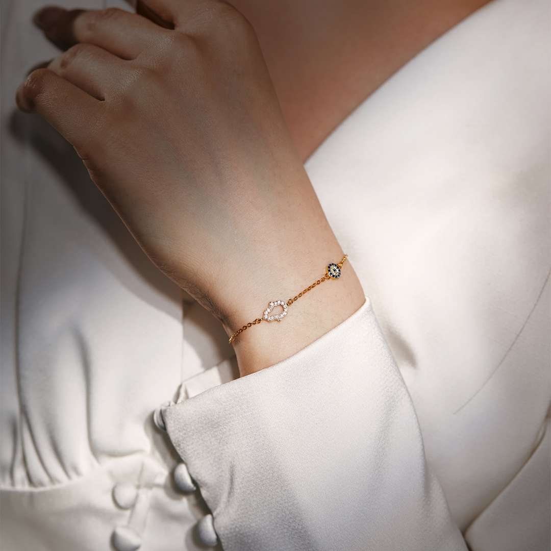 [Luxe Jewelry]Gost Shape & Round Shape Necklace