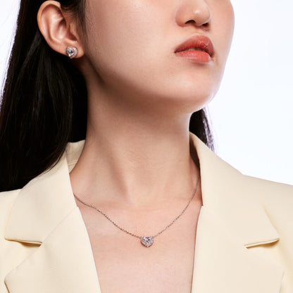 [Luxe Jewelry]Dazzling Heart Shape Lover Earrings