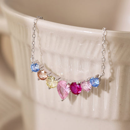 [Luxe Jewelry]Dainty Colorful Heart Necklace