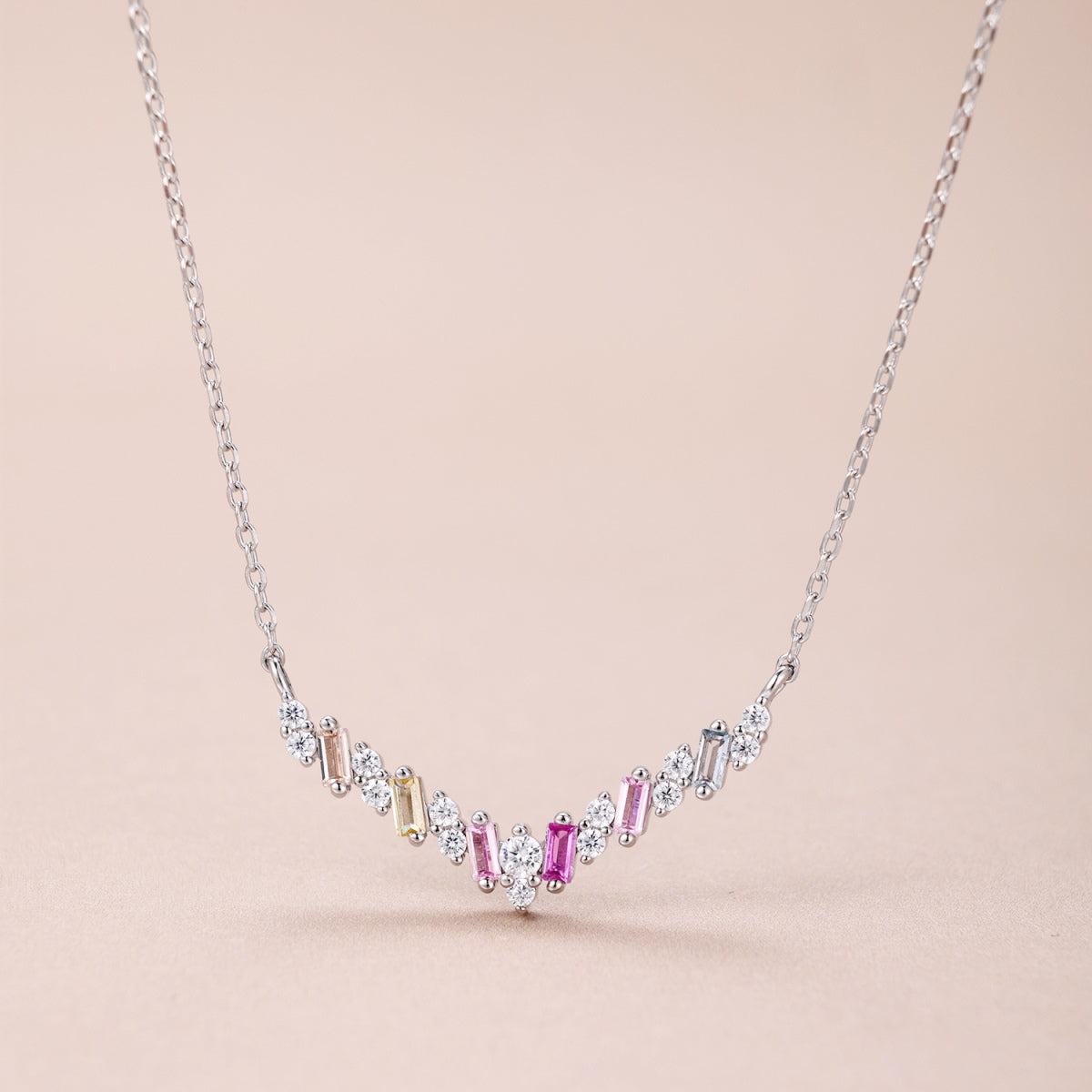 [Luxe Jewelry]Dazzling Rainbow Necklace
