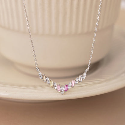 [Luxe Jewelry]Dazzling Rainbow Necklace