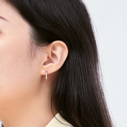 [Luxe Jewelry]Radiant Colorful Round Cut Earrings