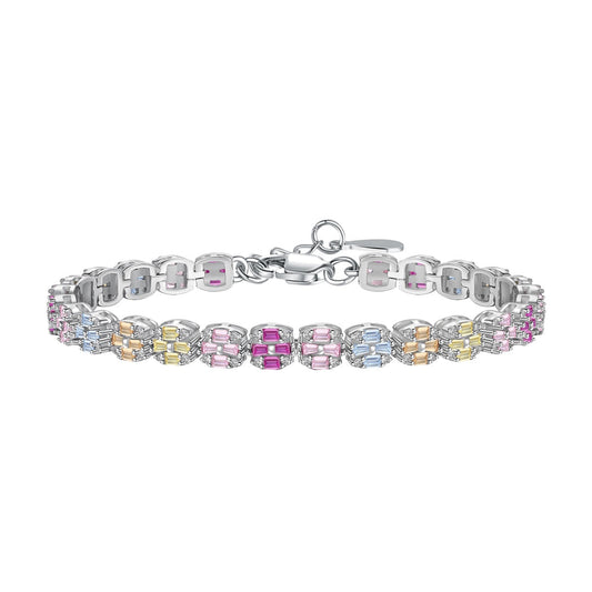 [Luxe Jewelry]Delicate Colorful Emerald Cut Daily Bracelet