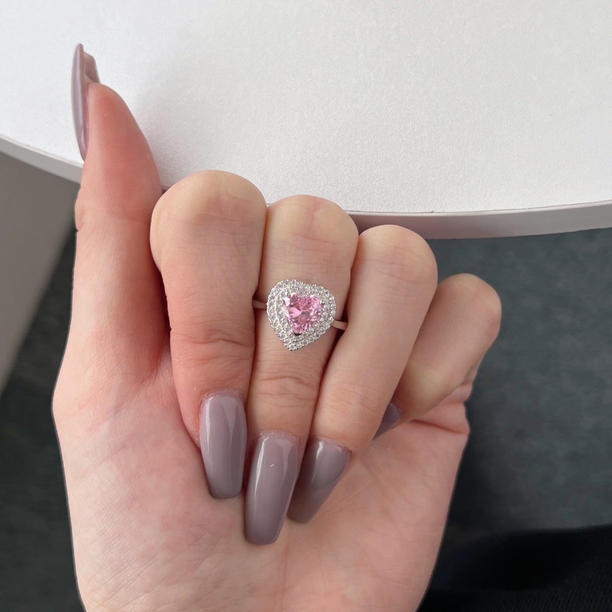 [Luxe Jewelry]Delicate Ebullient Heart Shape Wedding Ring