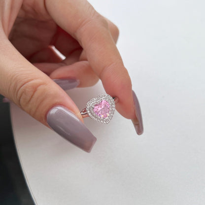 [Luxe Jewelry]Delicate Ebullient Heart Shape Wedding Ring