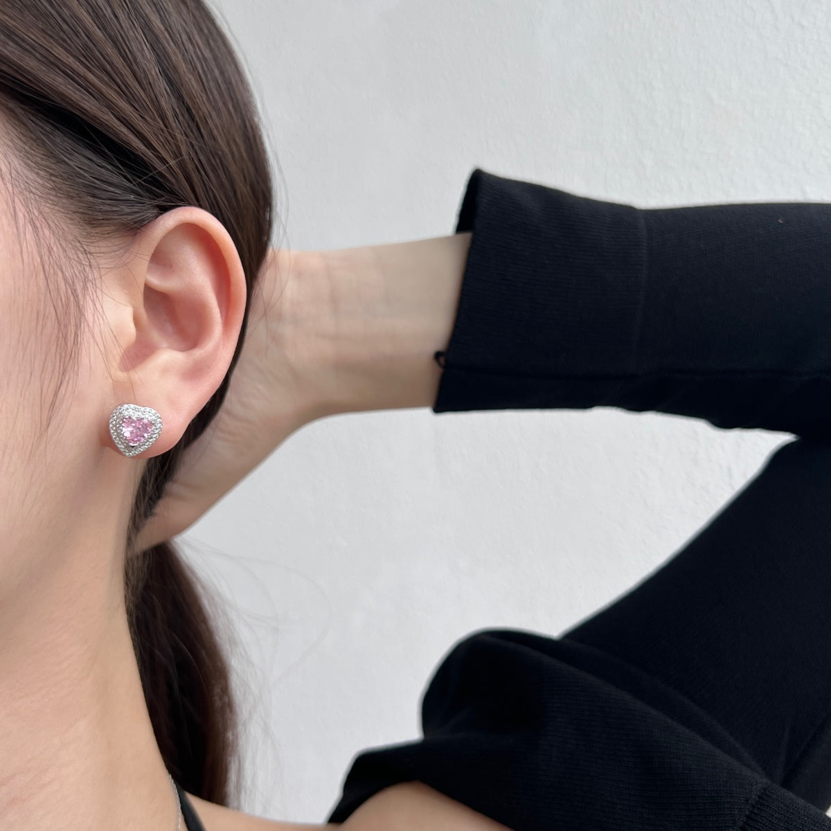[Luxe Jewelry]Dazzling Heart Shape Lover Earrings