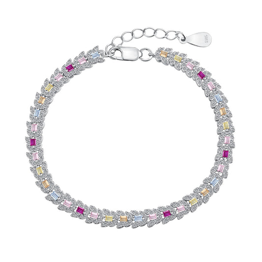 [Luxe Jewelry]Delicate Colorful Multi Cut Daily Bracelet