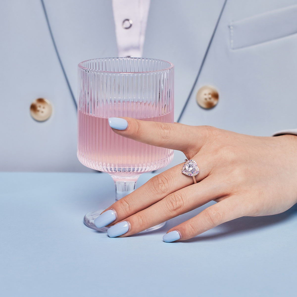 [Luxe Jewelry]Delicate Ebullient Heart Shape Wedding Ring
