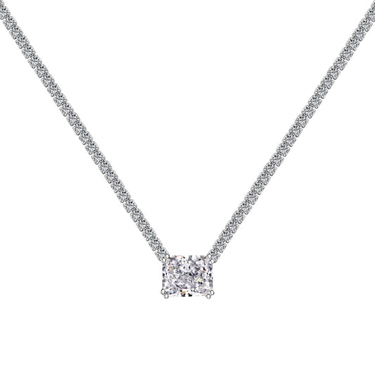[Luxe Jewelry]4.0 Carat Elegant Radiant Cut Necklace
