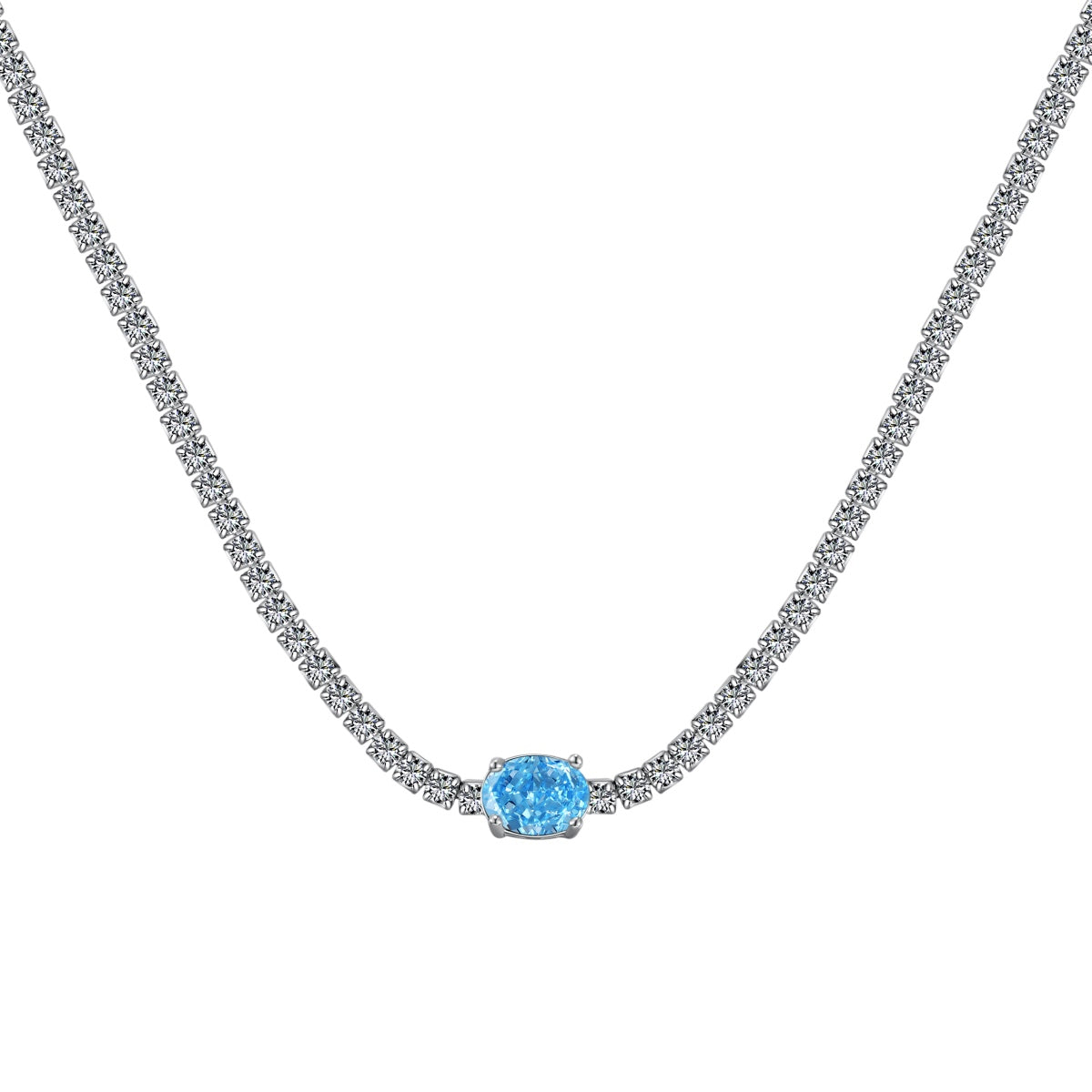 [Luxe Jewelry]1.0 Carat Shining Oval Cut Necklace