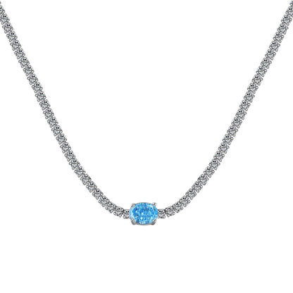 [Luxe Jewelry]1.0 Carat Shining Oval Cut Necklace