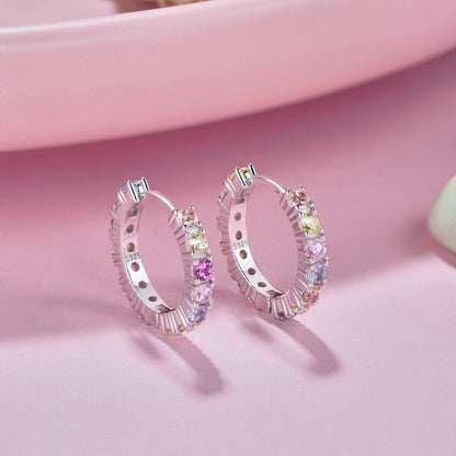 [Luxe Jewelry]Radiant Colorful Round Cut Earrings