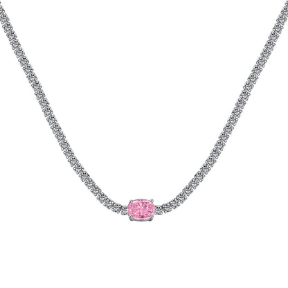 [Luxe Jewelry]1.0 Carat Shining Oval Cut Necklace