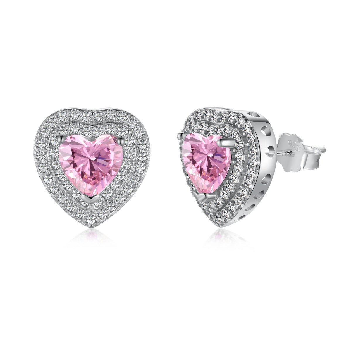 [Luxe Jewelry]Dazzling Heart Shape Lover Earrings