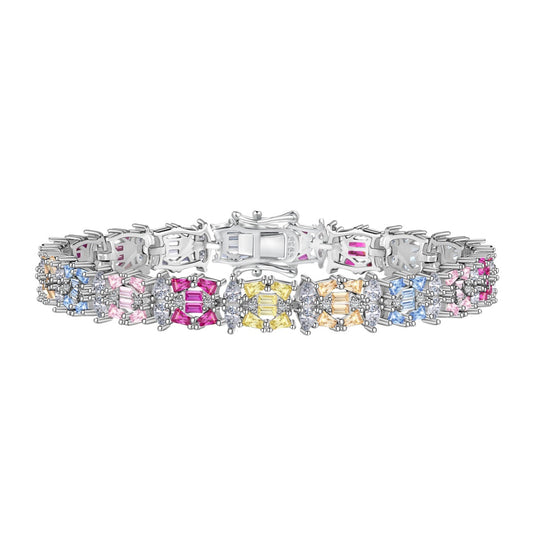 [Luxe Jewelry]Delicate Colorful Multi Cut Party Bracelet