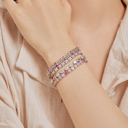 [Luxe Jewelry]Unique Colorful Flower Shape Daily Bracelet
