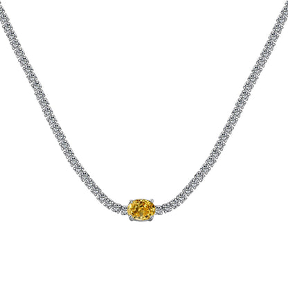 [Luxe Jewelry]1.0 Carat Shining Oval Cut Necklace