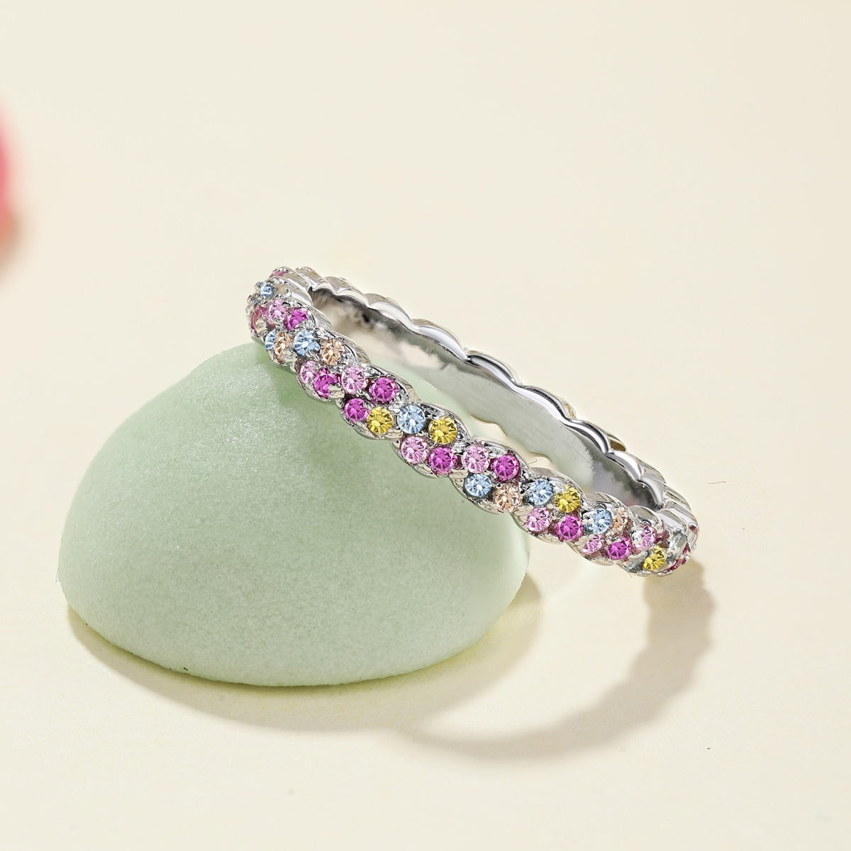 [Luxe Jewelry]Dainty Ebullient Round Cut Daily Ring