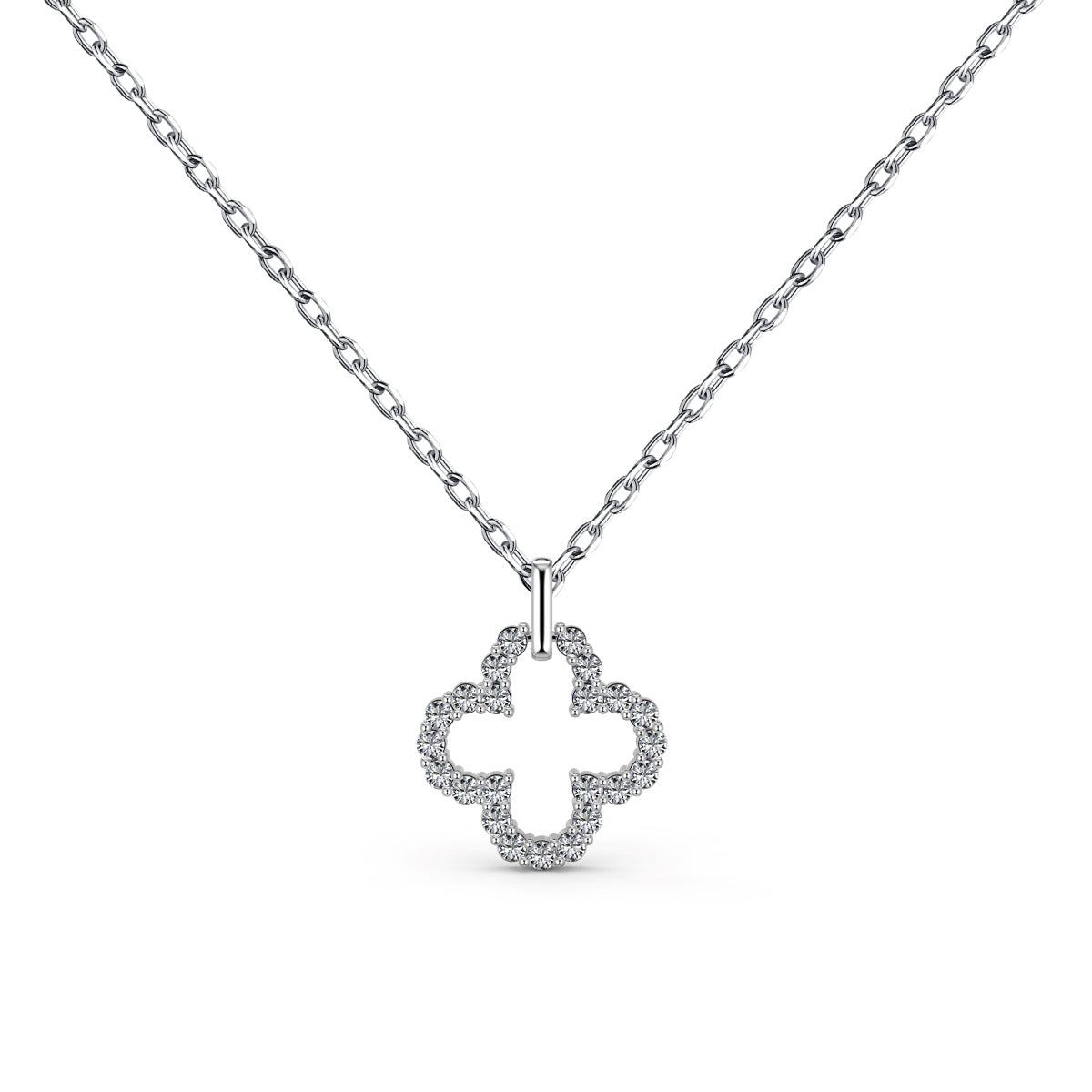 [Luxe Jewelry]Four-Leaf Clover Hollow Design Exquisite Necklace