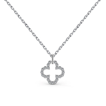 [Luxe Jewelry]Four-Leaf Clover Hollow Design Exquisite Necklace