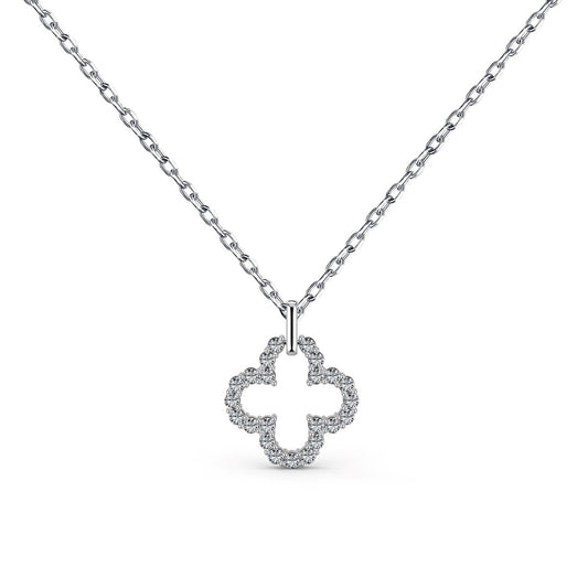 [Luxe Jewelry]Four-Leaf Clover Hollow Design Exquisite Necklace