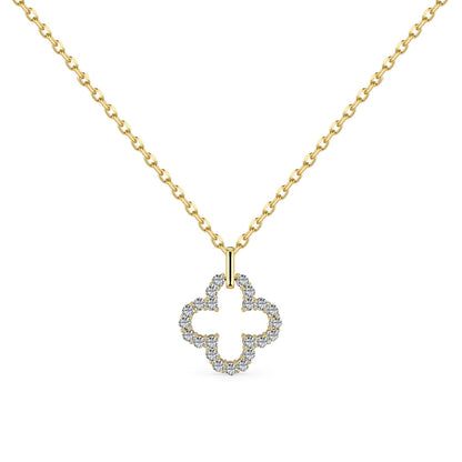 [Luxe Jewelry]Four-Leaf Clover Hollow Design Exquisite Necklace