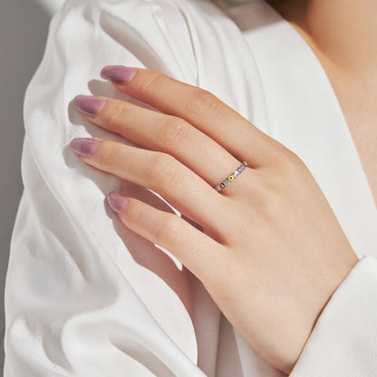 [Luxe Jewelry]Sparkling Vibrant Round Shape Daily Ring