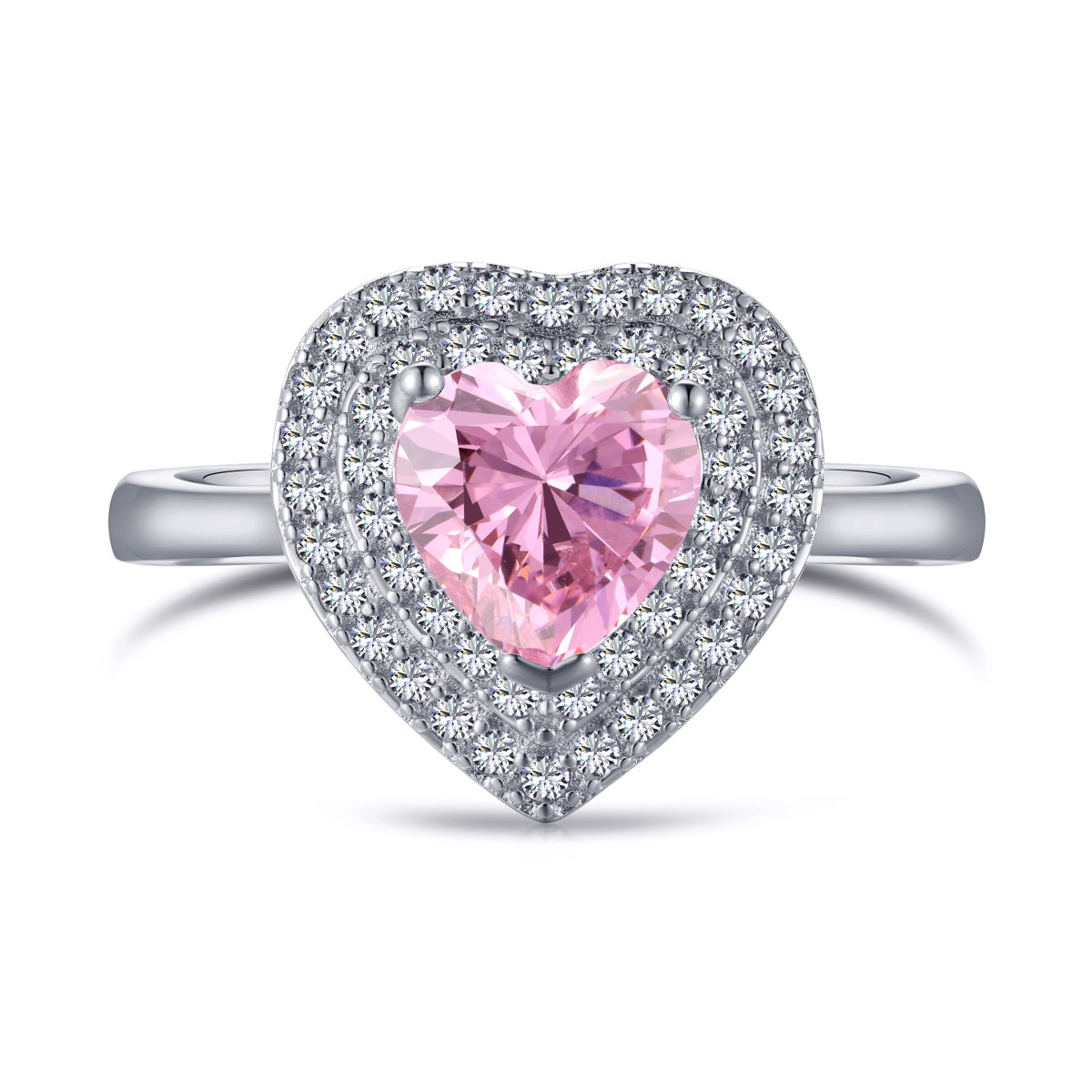 [Luxe Jewelry]Delicate Ebullient Heart Shape Wedding Ring