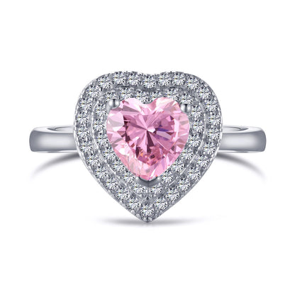 [Luxe Jewelry]Delicate Ebullient Heart Shape Wedding Ring