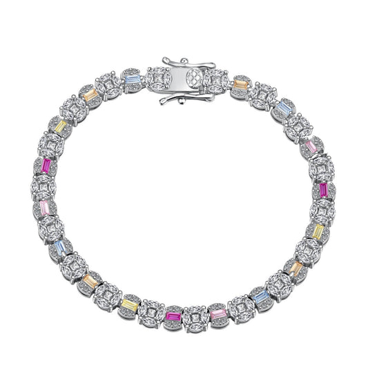 [Luxe Jewelry]Dazzling Radiant Multi Cut Daily Bracelet