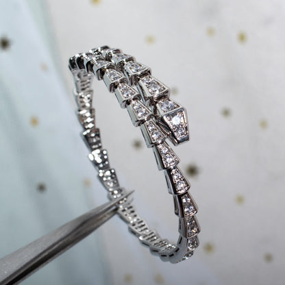 [Luxe Jewelry]SERPENTI BRACELET 6MM SILVER DIAMOND