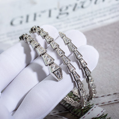 [Luxe Jewelry]SERPENTI BRACELET SILVER DIAMOND DOUBLE ROW