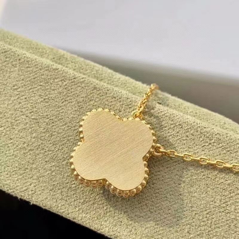 [Luxe Jewelry]CLOVER 15MM DIAMOND TURQUOISE NECKLACE