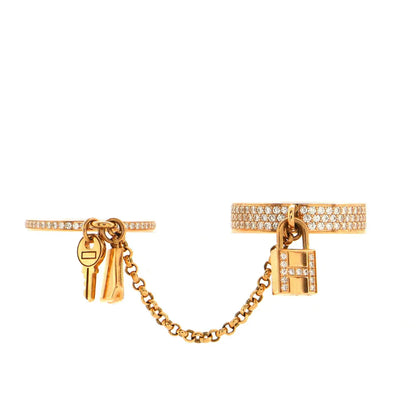 [Luxe Jewelry]HM KELLY CLOCHETTE DOUBLE RING IN  WITH DIAMONDS