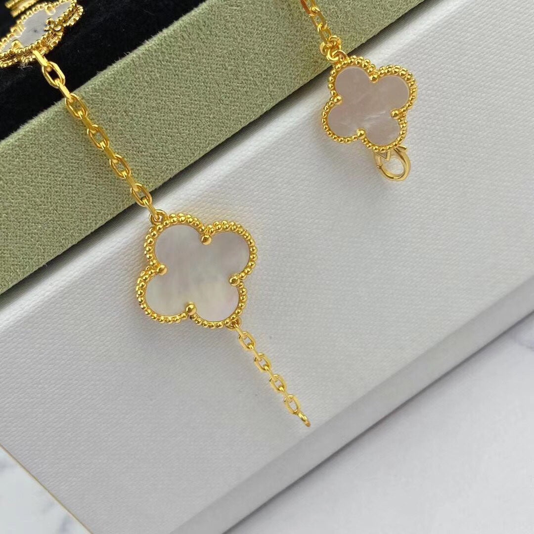 [Luxe Jewelry]MAGIC CLOVER MOP GOLD BRACELET 5 MOTIFS
