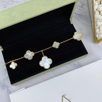 [Luxe Jewelry]MAGIC CLOVER MOP GOLD BRACELET 5 MOTIFS